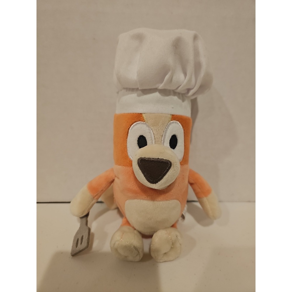 Moose Toys Bluey Cook CHEF Hat BINGO Dog Plush Stuffed Animal Toy‎ Friend 8"